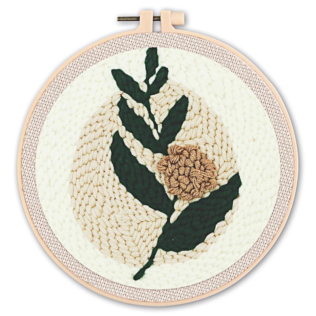 1 шт. Подставка с зеленым растительным и цветочным узором, вышивка русским швом, набор пряжи для DIY, вышивка крестом
