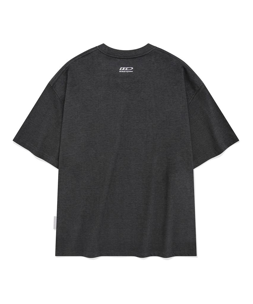 DTHIRTYONE League Overlay Print T-Shirt (Pigment Charcoal)