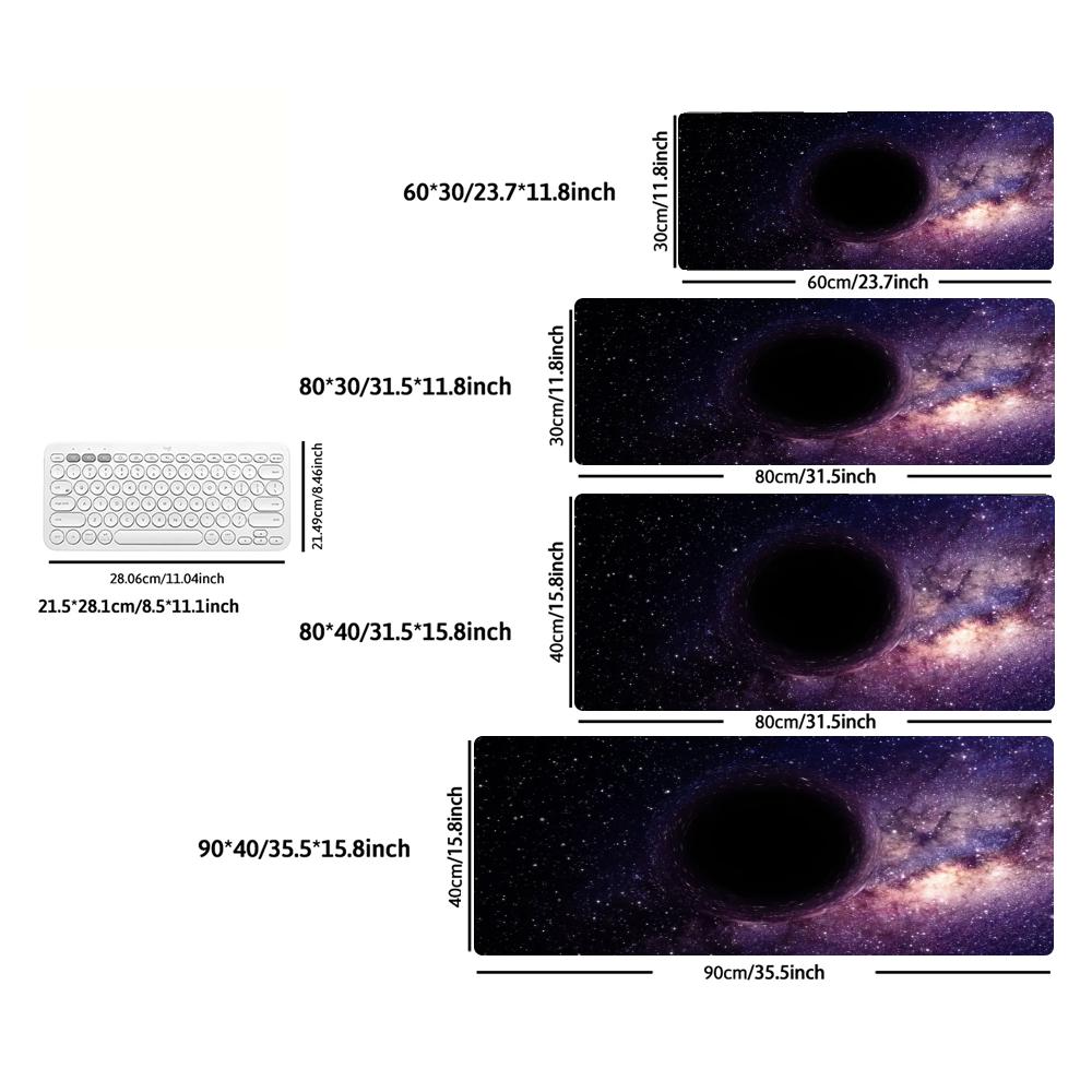 Large Mousepad Cosmic Black Hole Starry Mousepads Keyboard Mat Deskpad Pc Game Desk Mats Deep Space Mouse Mats For Desktop