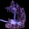 Fish Tank Rockery Decor, Artificial Aquarium Rockery Underwater Sand Waterfall Decor, Resin Mountain Landscape Ornament, Fish Tank Decorations