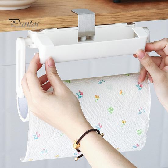 Выдвижной держатель для бумажных полотенец, регулируемая длина, простая установка, держатель для рулонной бумаги, органайзер для ванной комнаты и кухни