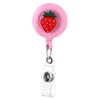 Practical Flower Fruit Doctor Nurse Clip Retractable Keychain ID Card Badge Holder Badge Reel Clip