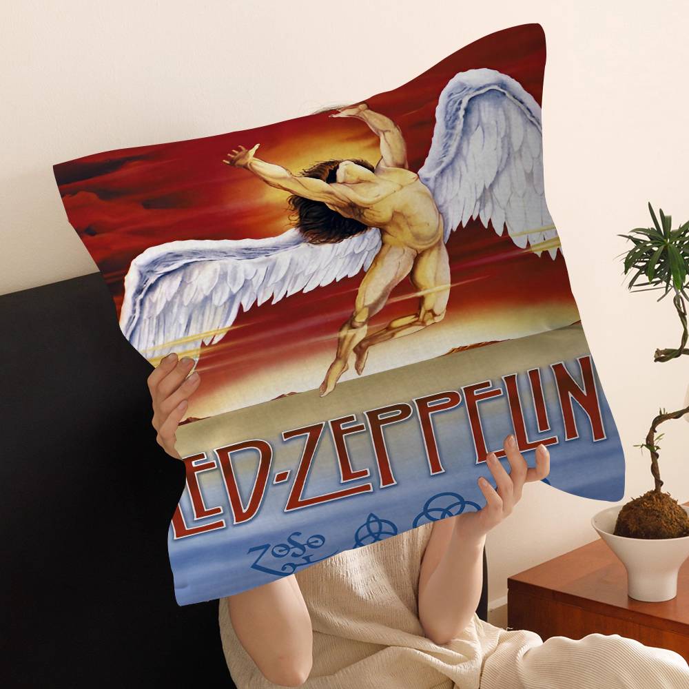 Подушки L-Led Z-Zeppelin Наволочки Мультяшные Декоративные для Дивана Дома Двусторонняя Печать Короткий Плюш Милая Наволочка