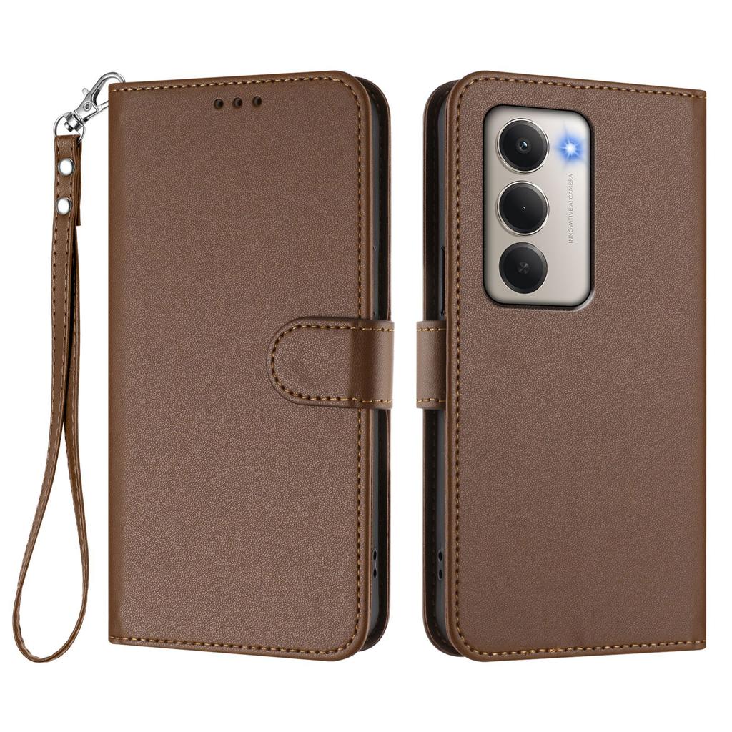 For Xiaomi Redmi 15 4G (EU) (171mm) Leather Case Wallet Stand Phone Cover with Wrist Strap