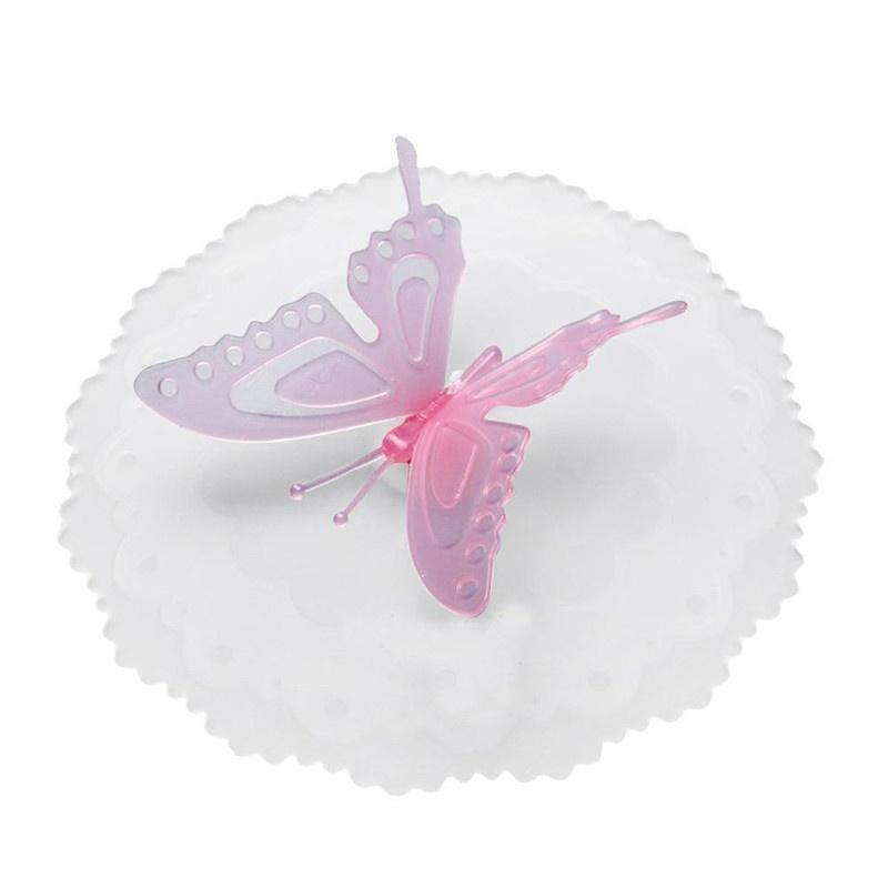 Butterfly Silicone Leakproof Coffee Suction Lid Cap Airtight Seal Cup Cover