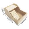 Sand Bath For Hamsters Detachable With Ladder Wooden Hamster Bathing Bowl For Enrichment Pet-Care Comfort Home Cage Lifestyle
