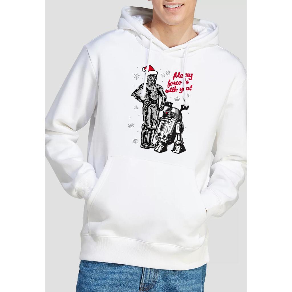 STAR WARS Мужская толстовка с капюшоном Merry Christmas Droids