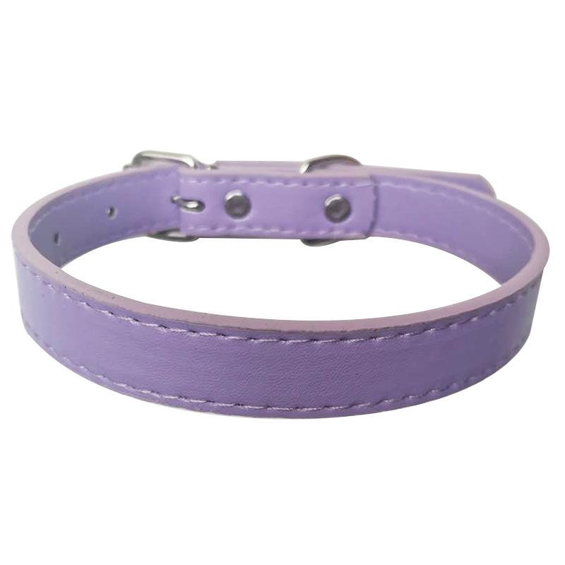 Ошейник для собаки из ПУ кожи: Мульти-спецификация, Простой дизайн, Плоское кольцо на шею для питомца, Разноцветные варианты