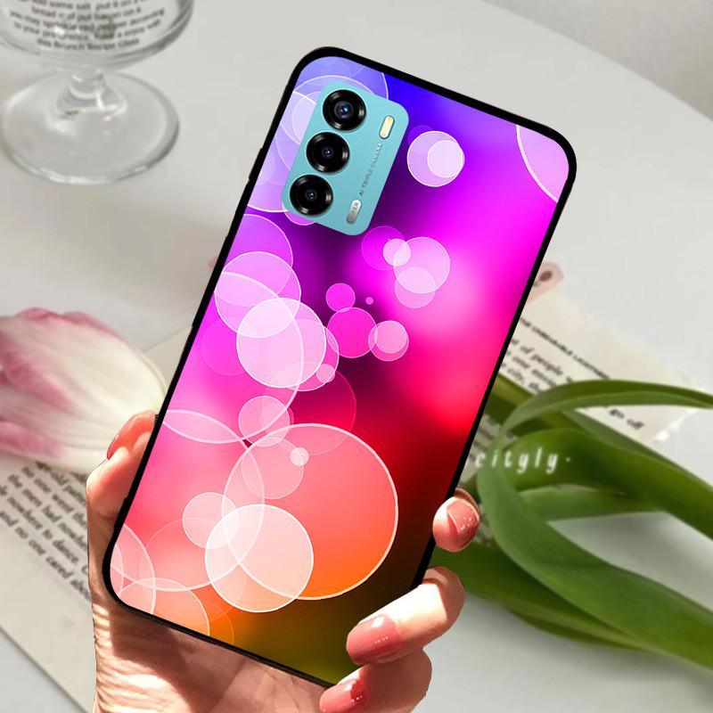 Чехол для ZTE Blade V40 Vita 8045 6.75" Животный Мультяшный Мягкий Силикон Funda для ZTE Blade V40 Vita Чехол для Телефона V40Vita Черный Coque