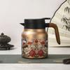 Винтажный цветочный изолированный чайник 1000 мл Мини-кофейник Офисный термос для чая Встроенный заварочный чайник для воды Кувшин для напитков Термос для кофе
