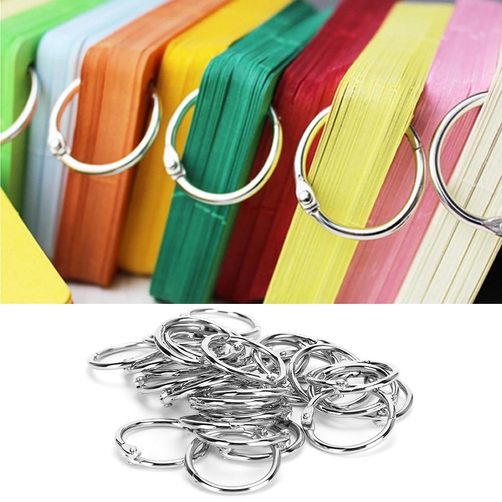 Tinplate Book Binder Loose Leaf Opening Circle Hoops for Scrapbook Album Stationery SuppliesSQ-25