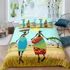 Exotic style bedding set African women print duvet set Traditional bedroom decoration