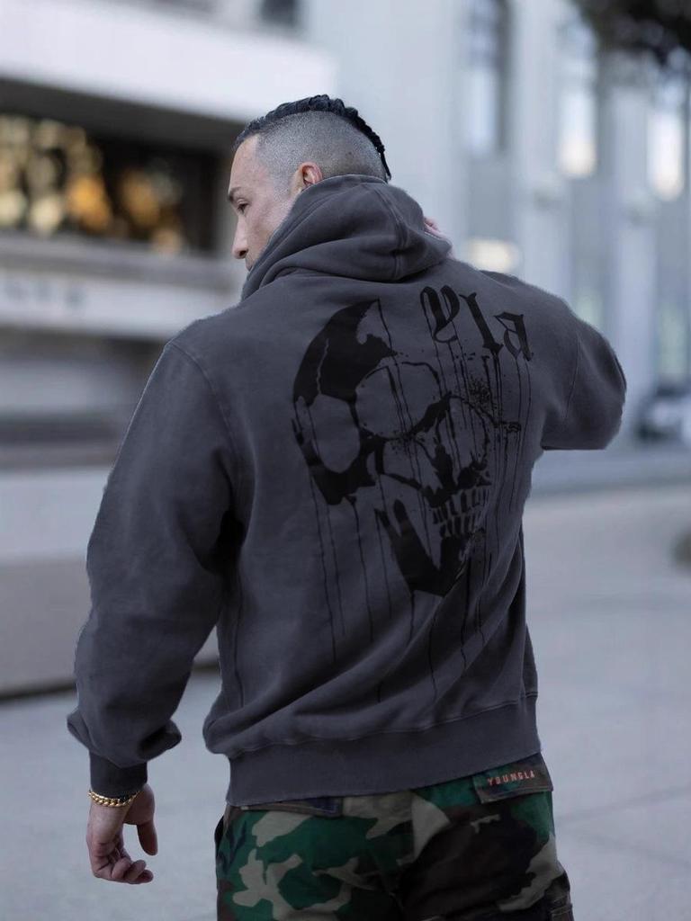 Мужская толстовка для бега на открытом воздухе в американском стиле YOUNGLA