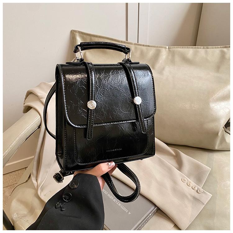 Fashion Simple Temperament Backpack Bag Women's 2025 New Korean Version Niche Design Travel Backpack College Style School Bag