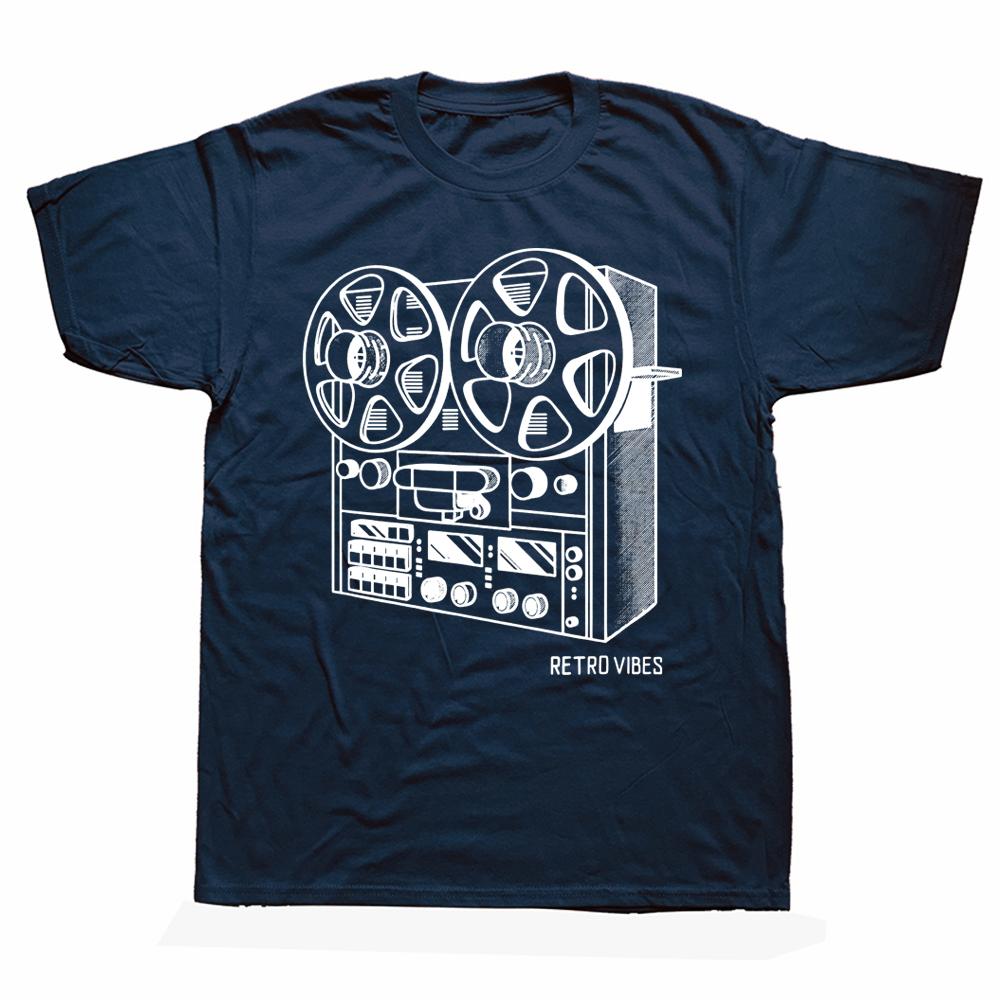 Novelty Cassette Tape Reel To Reel Analog Sound System T Shirts Streetwear Short Sleeve Birthday Gifts Summer Style Tshirt