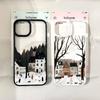 Милый Зимний Снежный Пейзаж Чехол для Телефона для IPhone 16 15 Pro Max 17 Air 14 13 12 11 8PLUS Прозрачный для Чехлов IPhone 17Pro Крышка