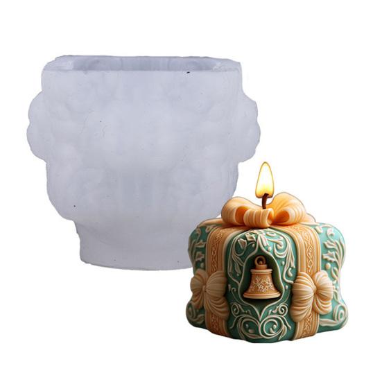 Рождественская форма для свечей 3D рельефный Санта Елка Снеговик Цилиндрическая силиконовая форма для смолы свечей мыла рукоделия торта шоколада