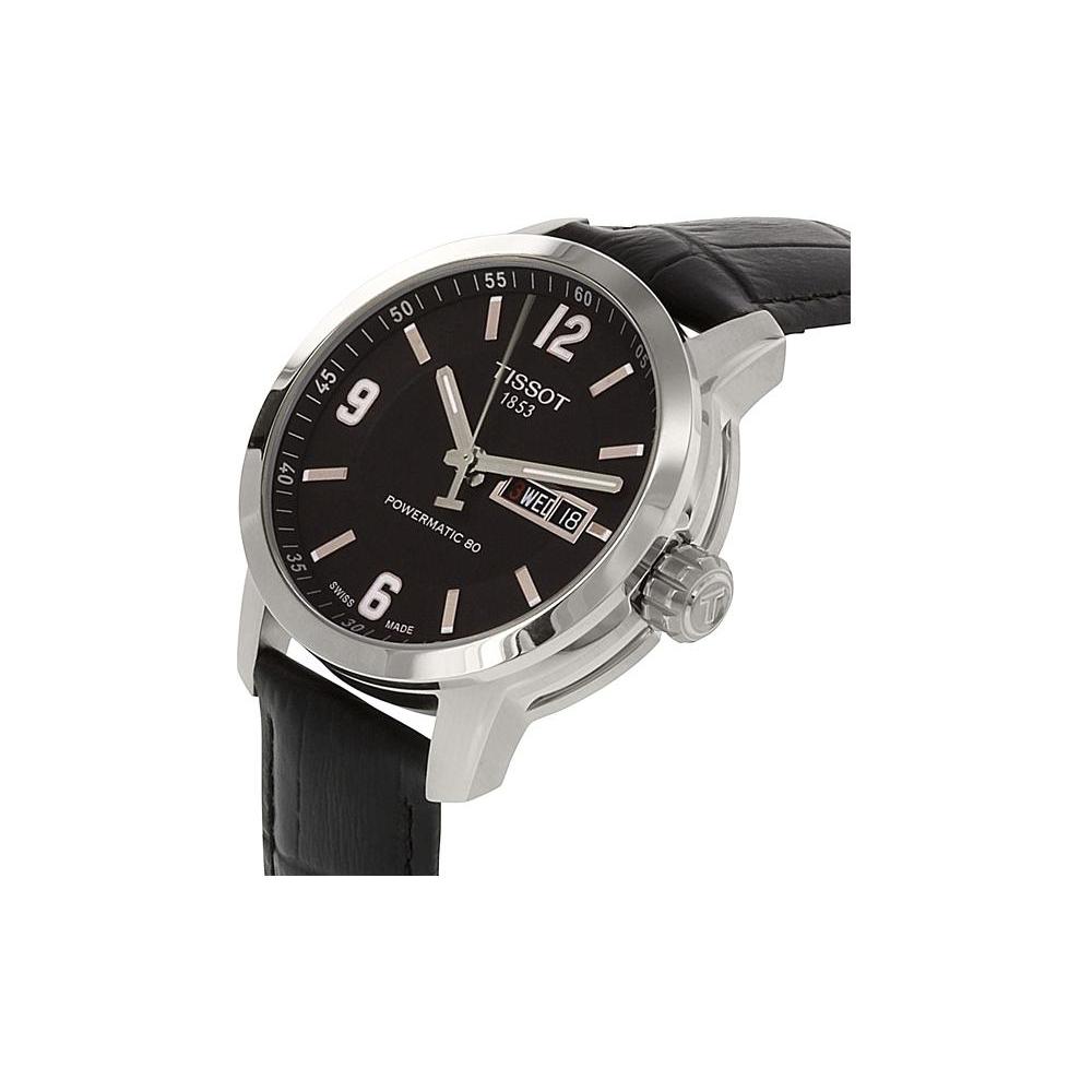 Tissot 200 Автоматический механический механизм 200м Водонепроницаемые Мужские Часы 39мм Черный Циферблат Корпус из Нержавеющей Стали T055.430.16.057.00