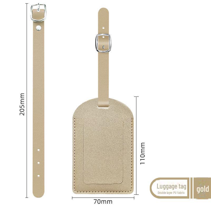 Шикарная бирка для багажа PU Li: Утолщенный, анти-потеряющийся, легкий, однотонный с логотипом