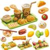 Kids Mini Kitchen Toy Pretends Play Simulated Food Hamburger Cookie Miniature Accessories for Children Girl Educational Gift