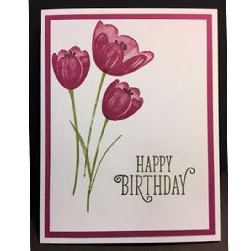 Металлические трафареты для резки тюльпанов для скрапбукинга, фотоальбома, декоративного тиснения