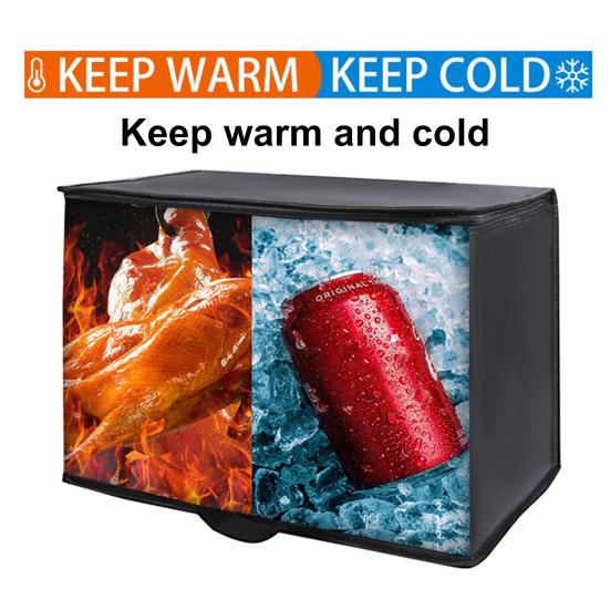 Большая изолированная сумка для пикника на молнии, сумка для обеда, многоразовая сумка для продуктов, сумка-холодильник для напитков, для кемпинга, пикников, путешествий