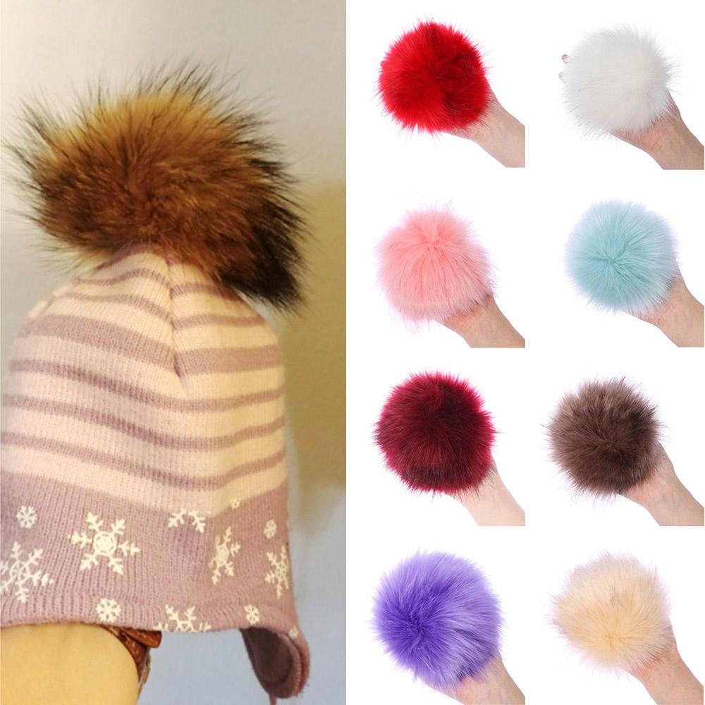 15 см модные шапки-бини женские Skullie меховой помпон вязаная шапка имитация