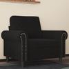 VidaXL Armchair, Seat with Padded Armrests and Backrest, Sofa with Cushion, Living Room Furniture, Modern, Black 359514