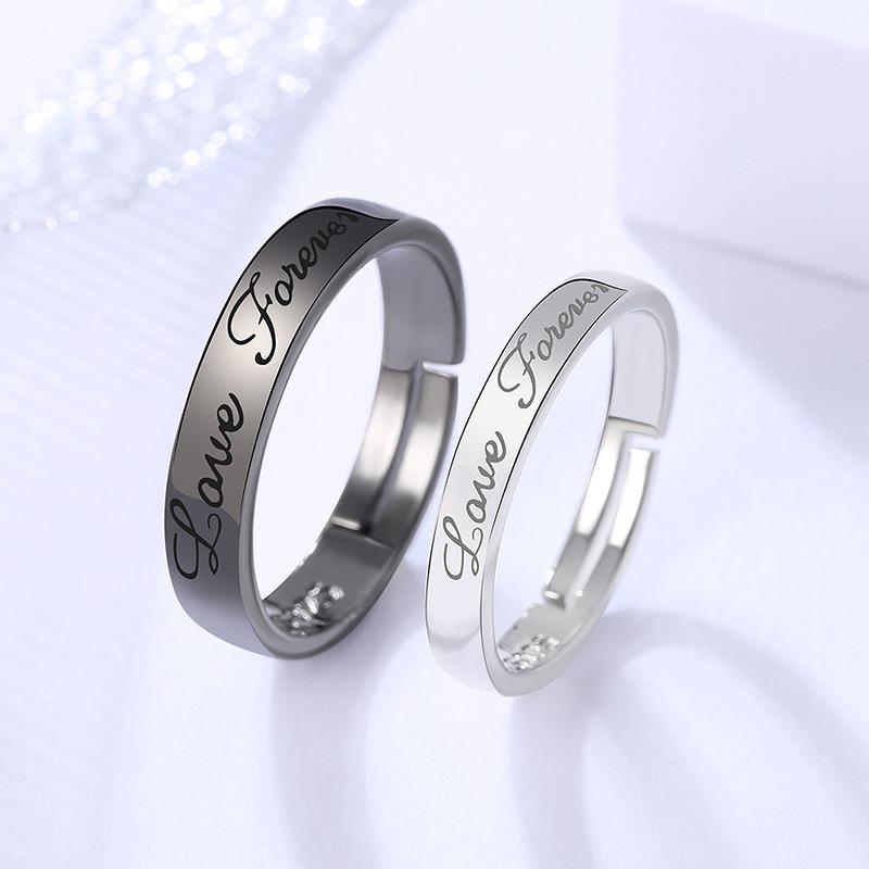 2pcs Couple 925 Sterling Silver Rings Sparkly Zircon for Women and Men Superior Luxury Wedding Jewelry Anniversary Gift