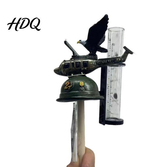 Rain Gauge Outdoor Eagle Airplane Tube Measure with Ground Stake Resin Decorative Tool for Garden Lawn Patio Gift Gardeners