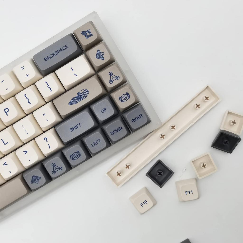 136 Keys XDA Silhouette PBT Dye Sublimation Keycap Mechanical Keyboard Keycaps, Set, 60%/65/75%/80% / 90% / 100% (Revelation)
