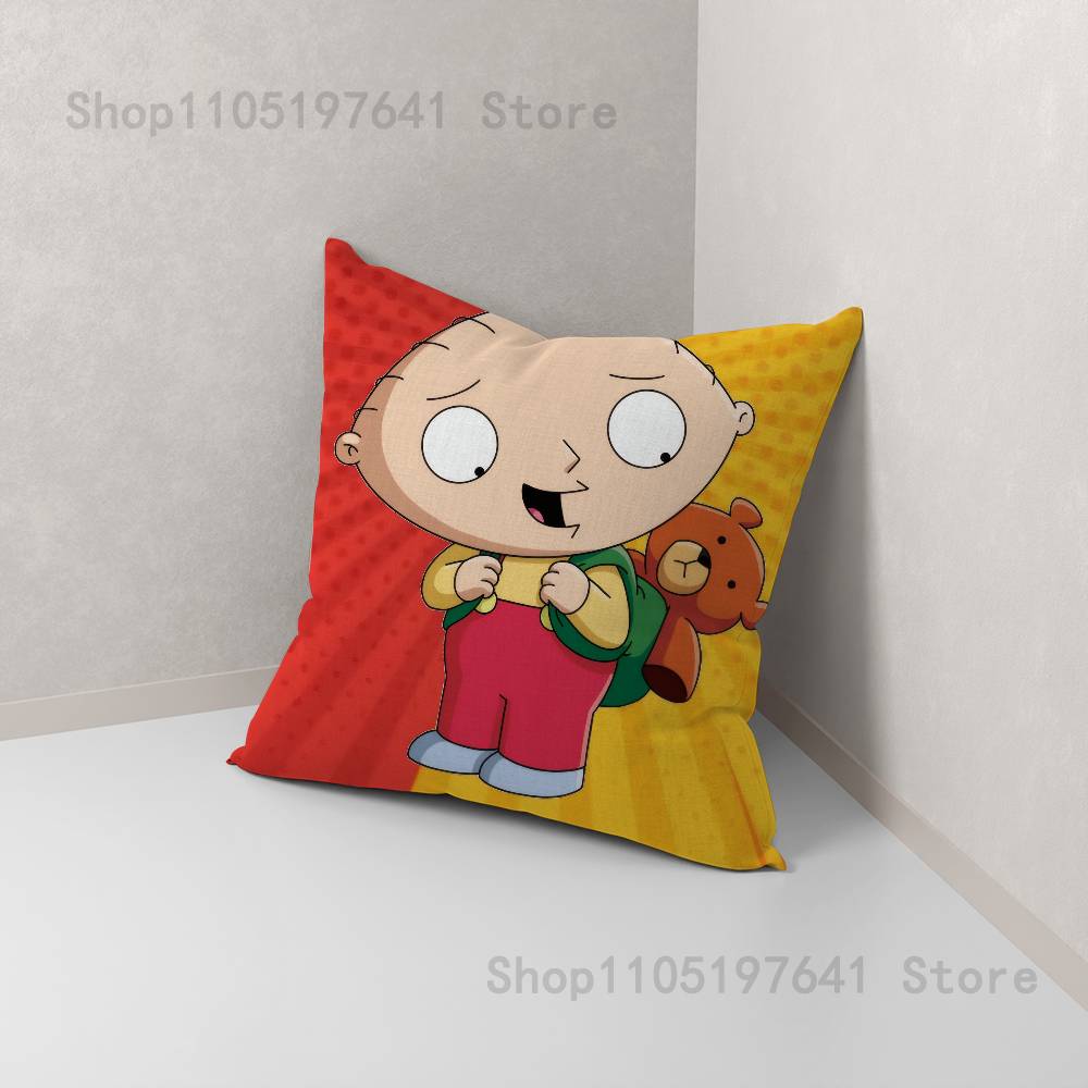 F-Family Funny Guy Pillow Case For Sofa Decor Car Office Room Printing Cushion Cover Decorations And Protector