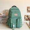 Рюкзак большой емкости, однотонный нейлоновый рюкзак, женская школьная сумка