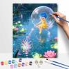 Disney oil painting handcolored painting fairy lake sparkle magic living room decoration hanging painting wall painting