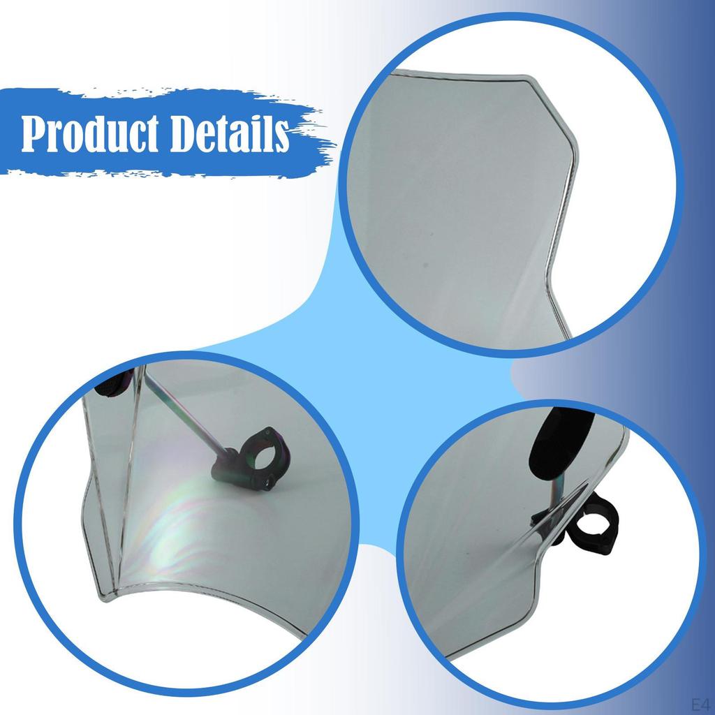 Motorcycle Windshield Replacement Windproof Universal Easy Installation Professional Windscreen for
