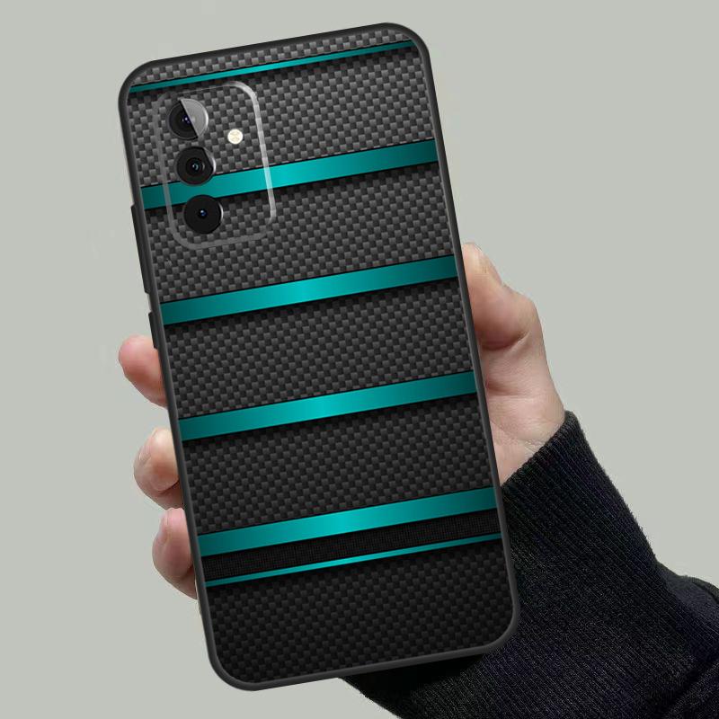 Чехол для телефона Samsung Galaxy A34 A54 A14 A24 A72 A52 A32 A22 A12 A51 A71 A13 A23 A33 A53 с узором под карбон