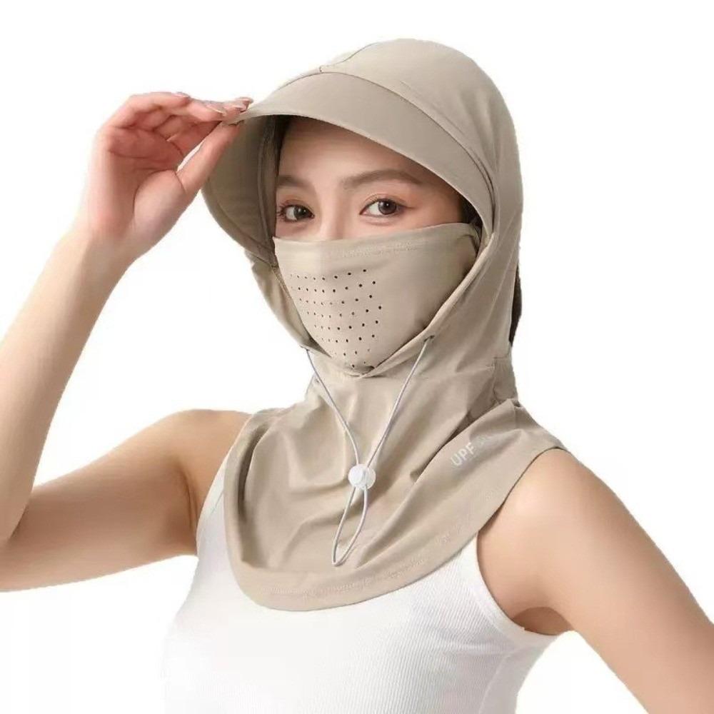 Adjustable Cycling Sun Protection Mask Ice Silk Sunscreen Full Face Cover Balaclava Hat  Outdoor