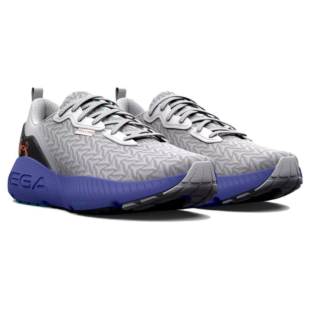 Under Armour HOVR Mega 3 Удобная Ткань Низкий Верх Повседневные Беговые Кроссовки Женские кроссовки Серый Фиолетовый 3025313-101