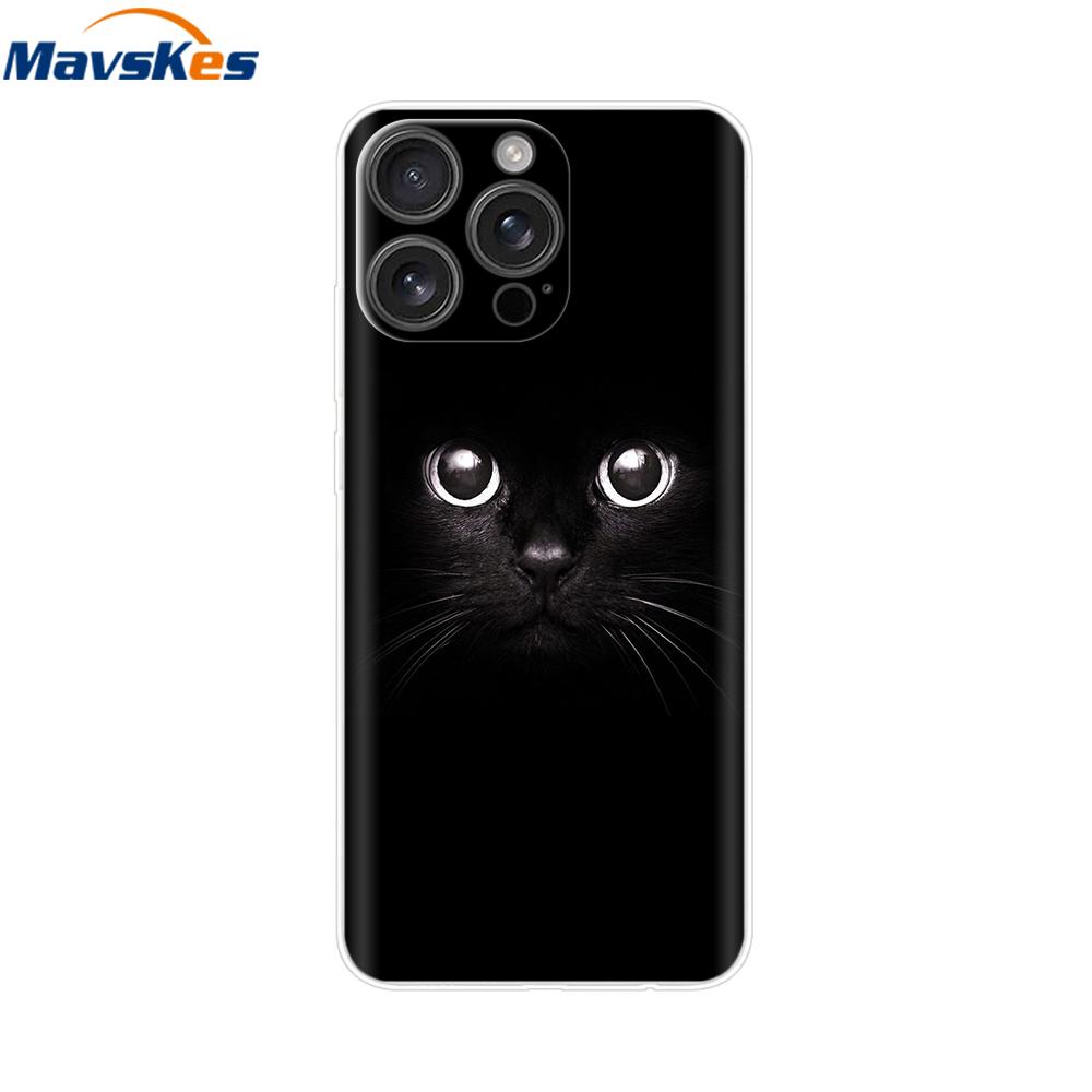 For iPhone 16 Pro Max Case Shockproof Silicone Bumper For Apple iPhone 16 Pro Max Plus Cover Soft TPU Phone Protector Shell Para