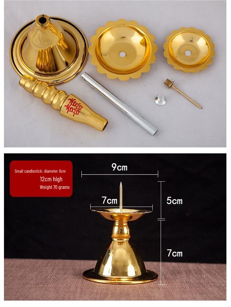 Подсвечник из сплава с изображением Будды - Имитация бронзы, Свадебный и Домашний Декор