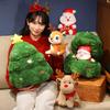 New Lovely Santa Claus & Elk Tree Elk Deer Santa Claus Plush Toys Stuffed Animal Doll Christmas Gift for Children Kid Decoration
