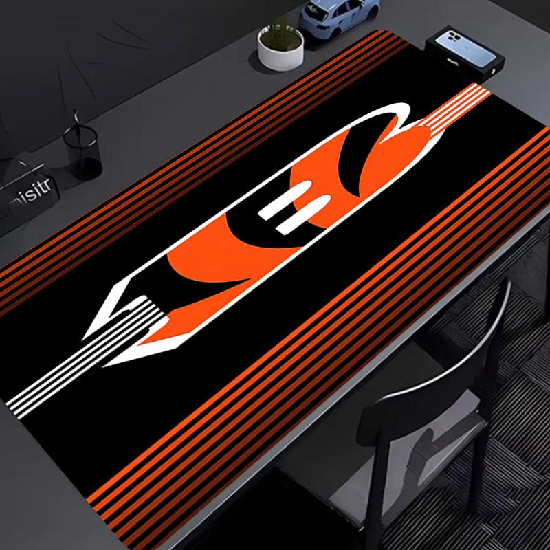 Cincinnati Bengals LOGO Mouse Pad - Non-Slip Rubber Base, Smooth Surface for Work,Gaming,Office,And Home Use, Desk Mouse Pad