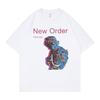 New Order Группа Ретро Американский Уличный Свободный Рукав Чистый Хлопок Круглый Вырез Рок Короткий Рукав Футболка Черный