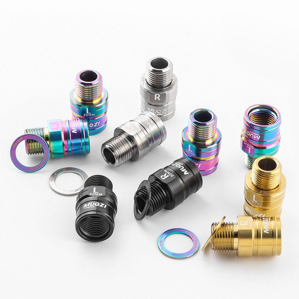 1 Pair Titanium Zinc Zinc Alloy Bike Pedal Axle Extenders 9/16 Bicycle Pedal Extension Bolts Folding Bicycle