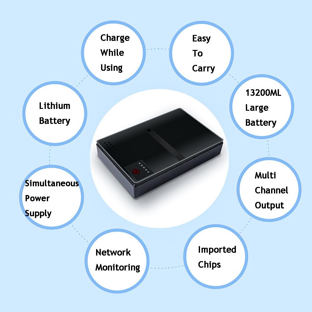 18W DC1018P Router 5V9V12V DC UPS Uninterruptible Power Supply 10400Mah Emergency Power Supply For Optical Cat Monitor Phone