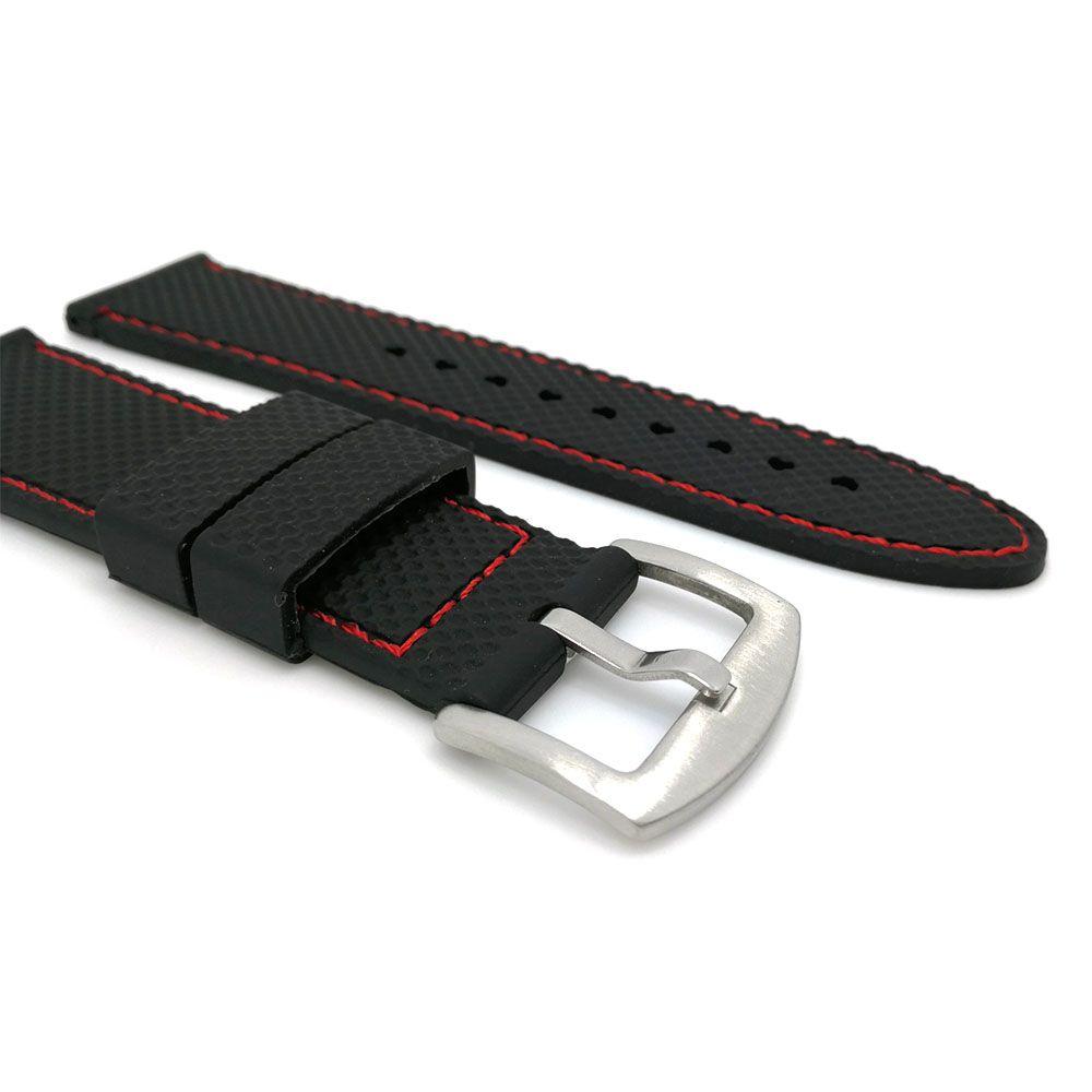 Мужской спортивный ремешок для часов 18 мм из резинового силикона с сетчатым узором, ремешки, аксессуары для часов