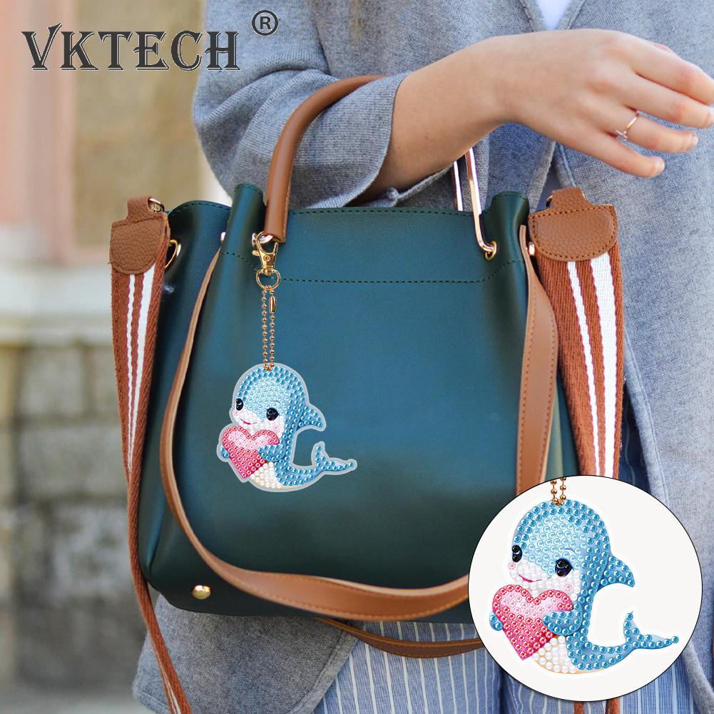 5 шт. Двусторонний брелок для алмазной живописи, Алмазная мозаика специальной формы, Искусство и ремесло, Сделай сам, Брелок со стразами, Подвесные украшения, Подарок