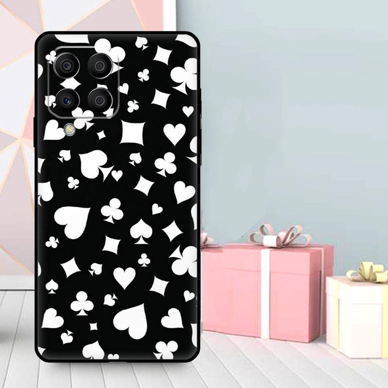 КАЗИНО ИГРАЛЬНЫЕ КАРТЫ Чехол Для Samsung Galaxy M56 M52 M32 M53 M16 M11 M21 M31 M35 M12 M13 M14 M15 M36 M55 M34 M54