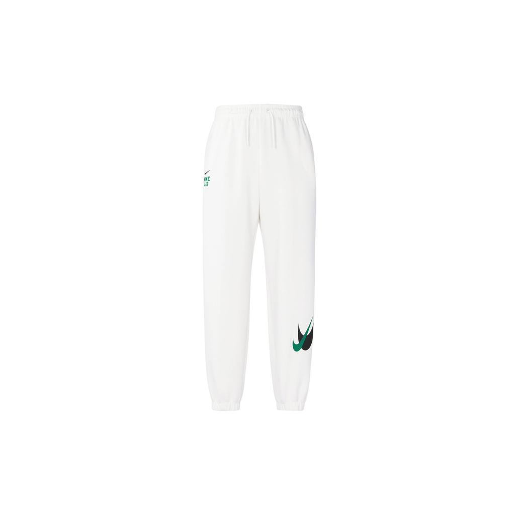 Nike Elastic Waist Jogger Pants With Logo Print Women Bottoms White FB8968-133
