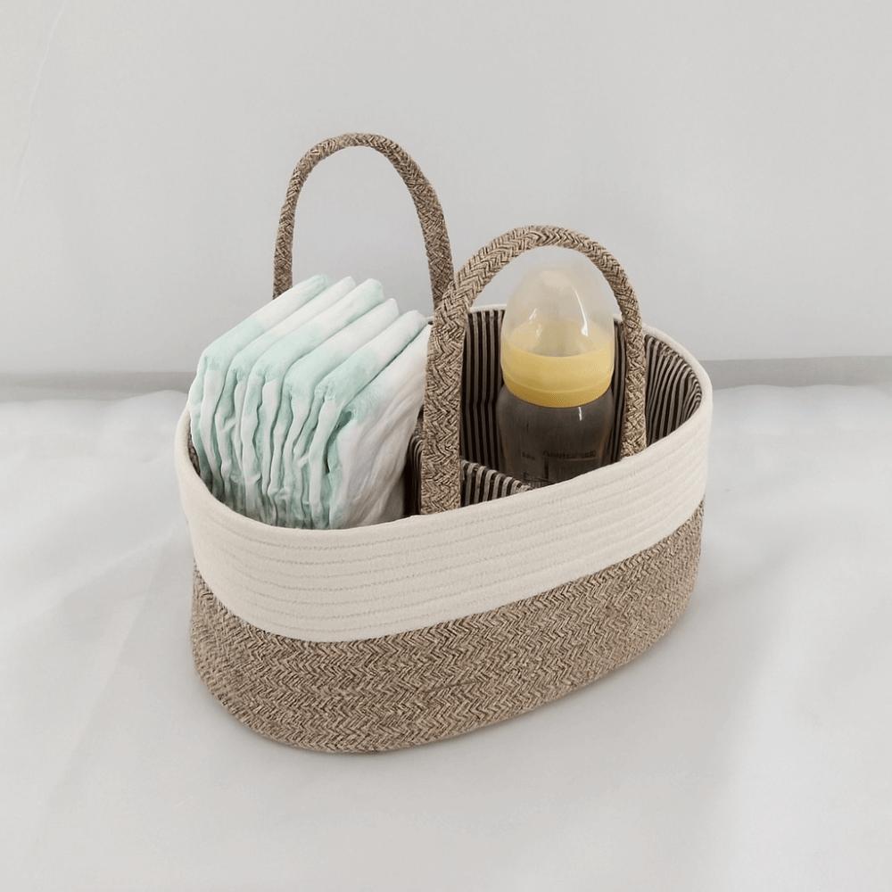 Ежедневное использование Удобная корзина для хранения подгузников Ручная сумка для подгузников из хлопковой нити Большая вместительная сумка-тоут Сумка для мамы Пикник